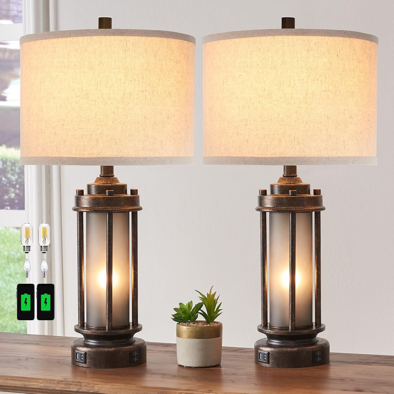 Set di 2 lampade in stile rust - Solar Lamp recensione e prezzo