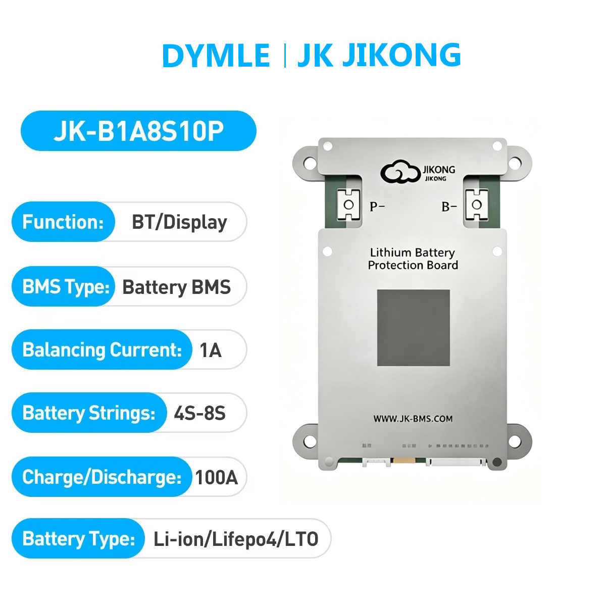JK JIKONG B1A8S10P BMS Attivo  - Lithium Battery 12V recensione e prezzo