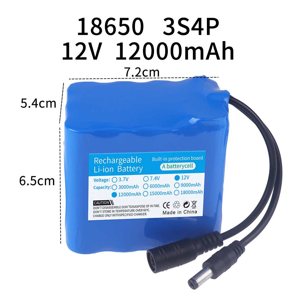 Batteria 12V 12000mAh 3S4P, ca - Lithium Battery 12V recensione e prezzo